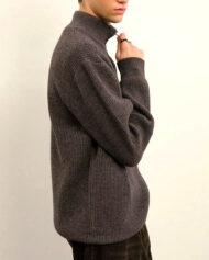 Half-Zip Boucle Knit Jumper | Zadinia