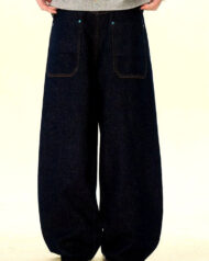Men's Raw Denim Wide-Leg Jeans | Zadinia