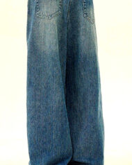 Men's Vintage-Effect Wide Straight Jeans | Zadinia