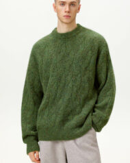 Oversized Cable Knit Crew Neck Jumper | Zadinia