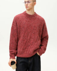 Oversized Cable Knit Crew Neck Jumper | Zadinia