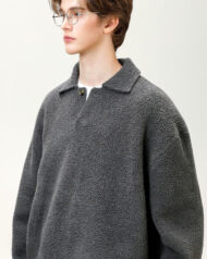 Oversized Knit Henley Jumper | Zadinia